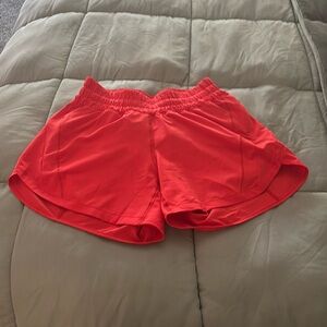 Lululemon Track that mid rise lined shirt 5” glaze pink